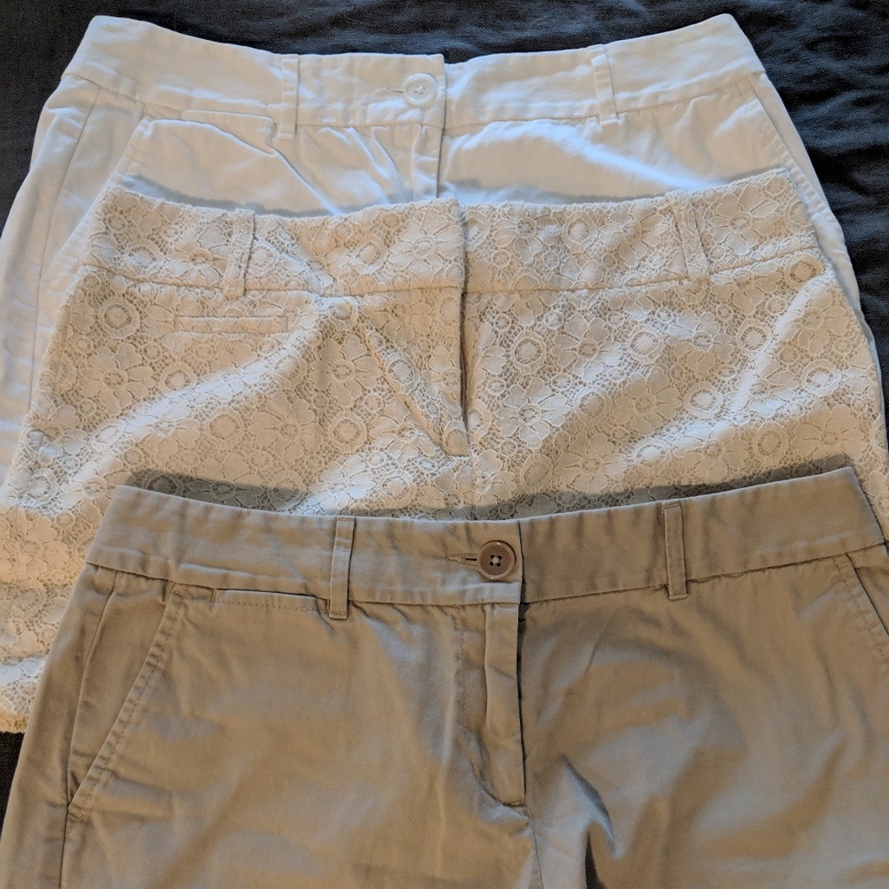 Lot of 3 Ann Taylor Loft trouser style shorts